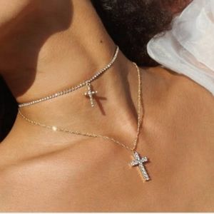 Frasier Sterling "In Your Arms" cross Necklace New